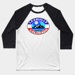 Ski Leadville Colorado Skiing Mountains CO Baseball T-Shirt